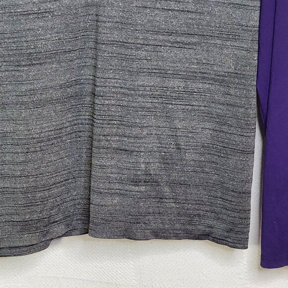 Levelwear Heather Grey w/Purple LS and Collar Poly Univ. of Washington Shacket M - Picture 4 of 16